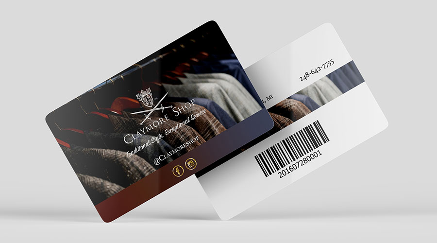Gift Card Claymore Design
